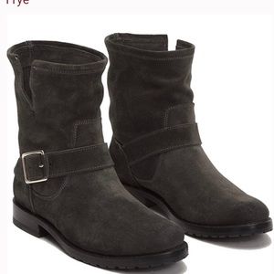 COPY - Frye Natalie Engineer Booties- Black Suede